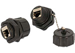Cat 6 Commercial-Grade Outdoor Shielded Bulkhead Panel Mount Coupler with Dust Cap