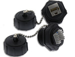 Cat 6 Commercial-Grade Outdoor Shielded Bulkhead Panel Mount Keystone Jack with Dust Cap