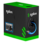 Cat6E 600MHz Unshielded (UTP) Solid Conductor 23AWG Plenum Rated (CMP) SySPEED Ethernet Cable 1000 Ft by Syston