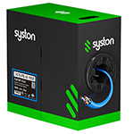 Cat6A Plus 10GIG 7000MHz Unshielded (UTP) Solid Conductor 23AWG Riser Rated (CMR), FT4, and Sunlight Resistant SySPEED Ethernet Cable 1000 Ft by Syston