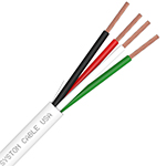 Premium 22/4 AWG Plenum Rated Indoor/Outdoor Power Control Cable - WHITE 1000FT - EZ-Pull Box - Stranded Copper Conductors, CMP, CL3P, FPLP, FT6 by Syston
