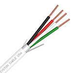 Premium 18/4 AWG Shielded Plenum Rated Indoor/Outdoor Security Camera, Control, Sound, and Alarm Cable - WHITE 1000FT - Reel in Box -Stranded Copper Conductors, CMP, CL3P, FPLP, FT6 by Syston