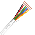 Premium 18/8 AWG Shielded Plenum Rated Indoor/Outdoor Security Camera, Control, Sound, and Alarm Cable - WHITE 1000FT - EZ-Pull Box -Stranded Copper Conductors, CMP, CL3P, FPLP, FT6 by Syston
