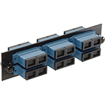 12 Fiber SC UPC Singlemode 9/125 LGX Fiber Optic Adapter Panel by Multilink®