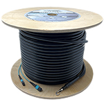 24 Fiber MTP (1 x 24) Corning ALTOS® Outdoor Loose Tube (OSP) Multimode 10-GIG OM3 50/125 Custom Fiber Optic MTP Trunk Cable Assembly - Made in USA by QuickTreX® with Genuine US Conec® Connectors and Corning® Glass