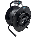 4 Fiber Broadcast Tactical Multimode OM3 50/125 Custom Deployable Fiber Optic Assembly with Ruggedized Neutrik OpticalCON QUAD Waterproof IP65 Rated Connectors - Made in the USA by QuickTreX®