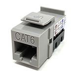 QuickTreX&reg; Premium Cat 6 Keystone Jack - 90 Degree Punch Down - TAA Compliant - RoHS Compliant and UL Listed