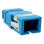 SC UPC Simplex Singlemode Fiber Optic Coupler without Flange - Blue