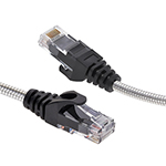 3 Ft Cat 6A Outdoor Armored Ultra Thin 28AWG Stock Ethernet Patch Cable with Thin, Flexible, Rodent and UV Resistant Jacket - IP65 Rated