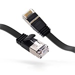 0.5 Ft Cat 6 Shielded Flat 30AWG Stock Ethernet Patch Cable