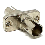 ST Simplex Universal Fiber Optic Coupler with Flange for Singlemode and Multimode Fiber 