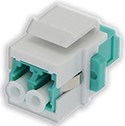 LC Duplex Multimode OM3 / OM4 50/125 Fiber Optic Keystone Coupler by QuickTreX