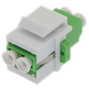 LC APC Duplex Singlemode Fiber Optic Keystone Coupler by QuickTreX