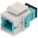 SC Simplex Multimode OM3 / OM4 Fiber Optic Keystone Coupler by QuickTreX