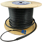 24 Strand Corning ALTOS Outdoor (OSP) Armored Direct Burial Rated Singlemode Custom Pre-Terminated Fiber Optic Cable Assembly with Corning® Glass - Made in the USA by QuickTreX®