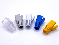 QuickTreX® 8MM Strain Relief Boots for Category 6A, 6E (& 5E), Shielded Modular Plugs - Bag of 50