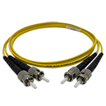 ST to ST Plenum Rated Singemode 9/125 Premium Custom Duplex Fiber Optic Patch Cable with Corning® Glass - Made in the USA by QuickTreX®