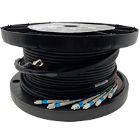 Singlemode Ultra Thin  Indoor/Outdoor Armored Pre-Terminated Fiber Optic Assemblies