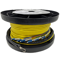 Singlemode Ultra Thin Indoor Armored Pre-Terminated Fiber Optic Assemblies