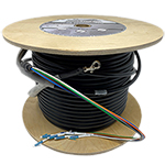 6 Strand Outdoor (OSP) Gel Filled Singlemode Custom Pre-Terminated Fiber Optic Cable Assembly - Made in the USA by QuickTreX®