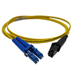 MTRJ to LC Plenum Rated Singemode 9/125 Premium Custom Duplex Fiber Optic Patch Cable with Corning® Glass - Made in the USA by QuickTreX®