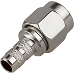 SMA Male Crimp Connector by QuickTreX&reg; For Cables: LMR-195, LMR-200LLPX, RG-58, Belden 7806A