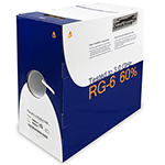 QuickTreX&reg; RG6 Dual Shielded CCS Riser Rated Coax Cable - White 1000 FT
