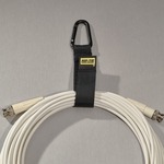 One Inch Wide by 9 CableCarrier with Black Triangle Carabiner - 50 Pack