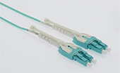 Stock 1 meter LC Uniboot to LC Uniboot Push-Pull Tab OM4 - 50/125 - 10/40/100 GIG Multimode Duplex Patch Cable