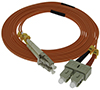 Stock 1 Meter LC to SC Multimode OM1 62.5/125 Duplex Fiber Optic Patch Cable