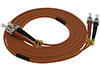 Stock 1 meter ST to ST 62.5/125 OM1 Multimode Duplex Patch Cable