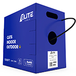 Cat 6 UTP Solid 23AWG 600MHz FRPVC Jacket Indoor/Outdoor Ethernet Cable 1000 Ft by Elite