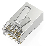Cat 6 Shielded STP Feed Through RJ45 Modular Plugs - Bag of 100