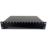 14 Slot Rack Mount 2U Media Converter Chassis with Single or Dual Power Supply by Unicom