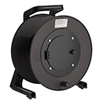 Schill GT 310 MFK Professional Cable Reel w/ Latching Door, Feed-Through Hole, Grommet, and Clamp in Core for Unconnectorized Cable Entry / Strain Relief and Second 43mm Hole for Larger Preconnectorized Cable Assemblies