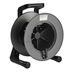 Schill GT 380 Professional Cable Reel - Open w/ Feed-Through Hole, Grommet, and Clamp in Core for Unconnectorized Cable Entry / Strain Relief and Second 50mm Hole for Larger Preconnectorized Cable Assemblies