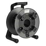 Schill GT 380 Professional Cable Reel w/ Auxiliary Spool w/ Velcro Strap, Feed-Through Hole, Grommet, and Clamp in Core for Unconnectorized Cable Entry / Strain Relief and Second 50mm Hole for Larger Preconnectorized Cable Assemblies