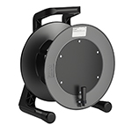 Schill GT 380 Professional Cable Reel w/ Cover Plate for Self Tooling, Feed-Through Hole, Grommet, and Clamp in Core for Unconnectorized Cable Entry / Strain Relief and Second 50mm Hole for Larger Preconnectorized Cable Assemblies