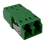 LC APC Duplex Singlemode Fiber Optic Coupler without Flange - Green