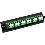 12 Fiber LC APC Singlemode 9/125 LGX Fiber Optic Adapter Panel by Multilink®