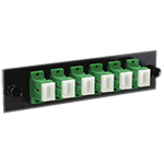 6 Fiber SC APC Singlemode 9/125 LGX Fiber Optic Adapter Panel by Multilink®