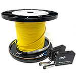 QuickTreX&reg; Singlemode 10GIG Fiber Optic Network Extension (RJ45 to Fiber to RJ45) Conversion Kit w/ 500FT 2 Strand SM Indooor/Outdoor Pre-Terminated Fiber Optic Assembly w/ Corning Glass, 2 x 10 Gig Media Converters, and 2 x 10 Gig SM SFP+ Modules