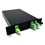 1 X 4 LC APC Singlemode Fiber Optic PLC Splitter LGX Cassette by QuickTreX&reg;