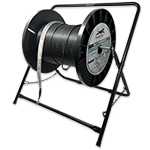 QuickTreX&reg; Heavy Duty Folding Cable Reel Caddy for Deploying Fiber Optic, Ethernet, Coaxial, Electrical, Audio, and other Cable Reels up to 20 Inches in Diameter by 18 Inches Wide up to 90 Lbs