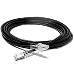 Cat 6A 10G 28AWG Slimline Mini Shielded Premium Custom Ethernet Patch Cable - (CMR) Riser Rated - Made in USA by QuickTreX&reg; 