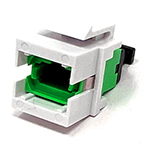MTP Singlemode APC Keystone Coupler for Mating Male to Female MTP / MPO Fiber Optic Cables - Key Up / Key Down - by QuickTreX