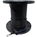 6 Fiber IP68 Rated Indoor/Outdoor Singlemode Preconnectorized Fiber Optic Cable Assembly with Weatherproof Senko Connectors - Made in USA by QuickTreX®