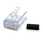 QuickTreX&reg; Premium Category 6 UTP RJ45 Modular Plugs with Loadbar - Bag of 100 - Made in the USA RoHS and TAA Compliant 