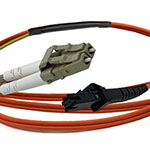 LC (equip.) to MTRJ Plenum Rated Multimode OM1 62.5/125 Mode Conditioning Cable with Corning® Glass - Made in the USA by QuickTreX®