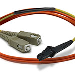 MTRJ (equip.) to SC Plenum Rated Multimode OM1 62.5/125 Mode Conditioning Cable with Corning® Glass - Made in the USA by QuickTreX®